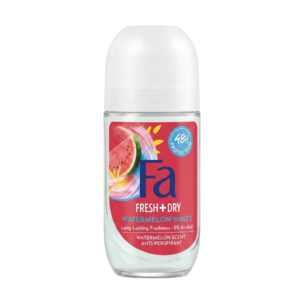 Fa Fresh + Dry — Watermelon Waves (Roll-on)​Contenance / Volume standard : 50 ml.