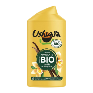Ushuaïa Douche Apaisante CERTIFIÉE BIO – Vanille de Madagascar 300 ml.