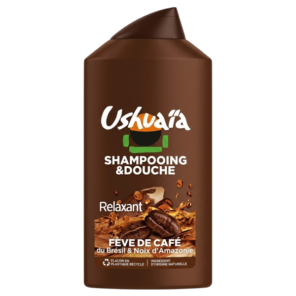 Shampooing & Douche Ushuaïa Relaxant – Fève de Café & Noix d'Amazonie 300ml